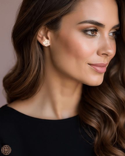 Delicate silver flower earrings - Sundara Joon