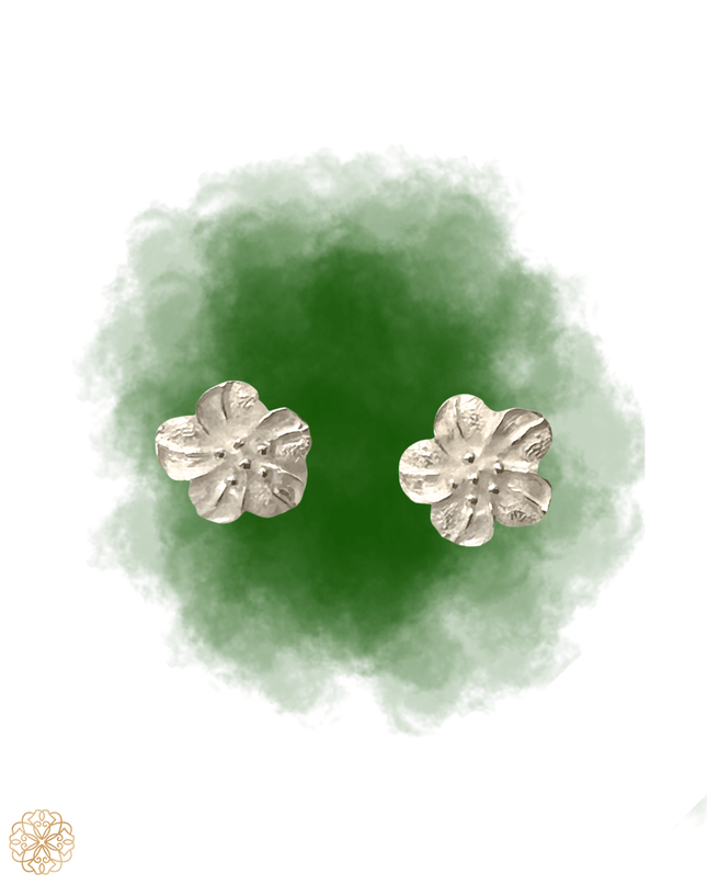 Delicate silver flower earrings - Sundara Joon