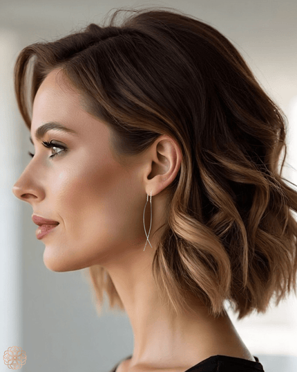 Delicate silver strand drop earrings - Sundara Joon