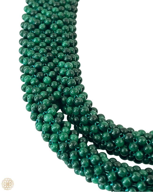 Double sided beaded malachite necklace - Sundara Joon