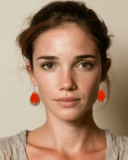 Double tear shaped drop earring - Sundara Joon