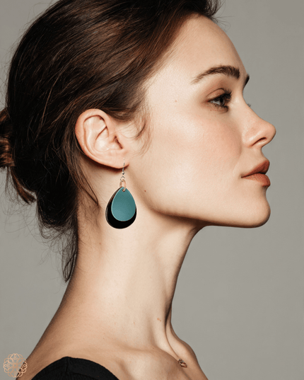 Double tear shaped drop earring - Sundara Joon