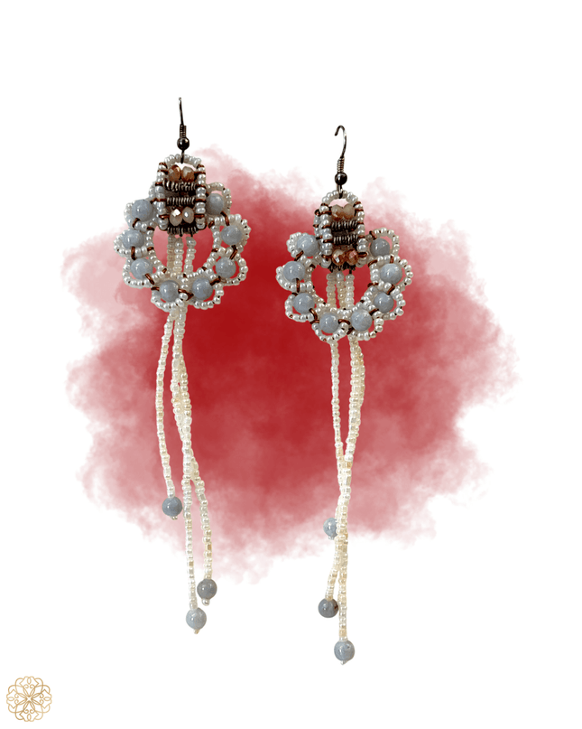 Dramatic larimar chandelier earrings - Sundara Joon