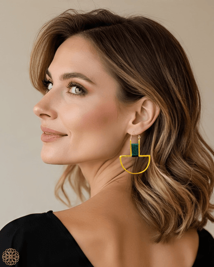 Drop earrings with a pop of color - Sundara Joon