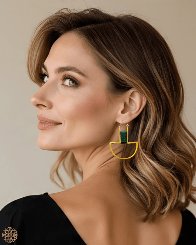 Drop earrings with a pop of color - Sundara Joon
