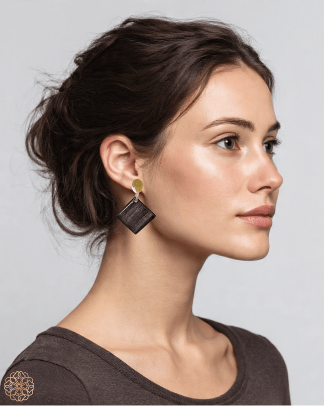 Drop earrings with geometric shapes - Sundara Joon