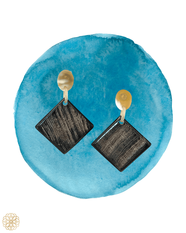 Drop earrings with geometric shapes - Sundara Joon