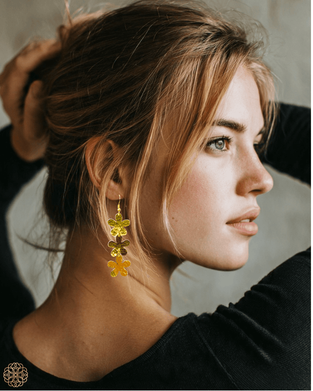 Drop floral earrings - Sundara Joon
