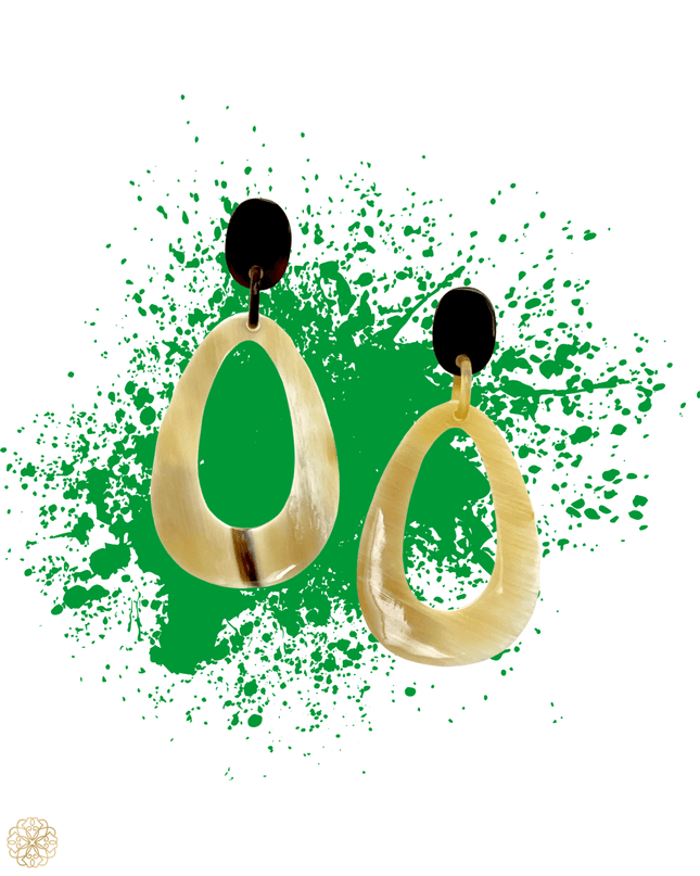 Drop tear shaped earrings in earth tone - Sundara Joon