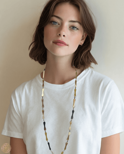 Earth tone linked necklace - Sundara Joon