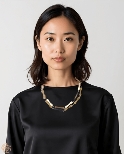 Earth tone linked necklace - Sundara Joon