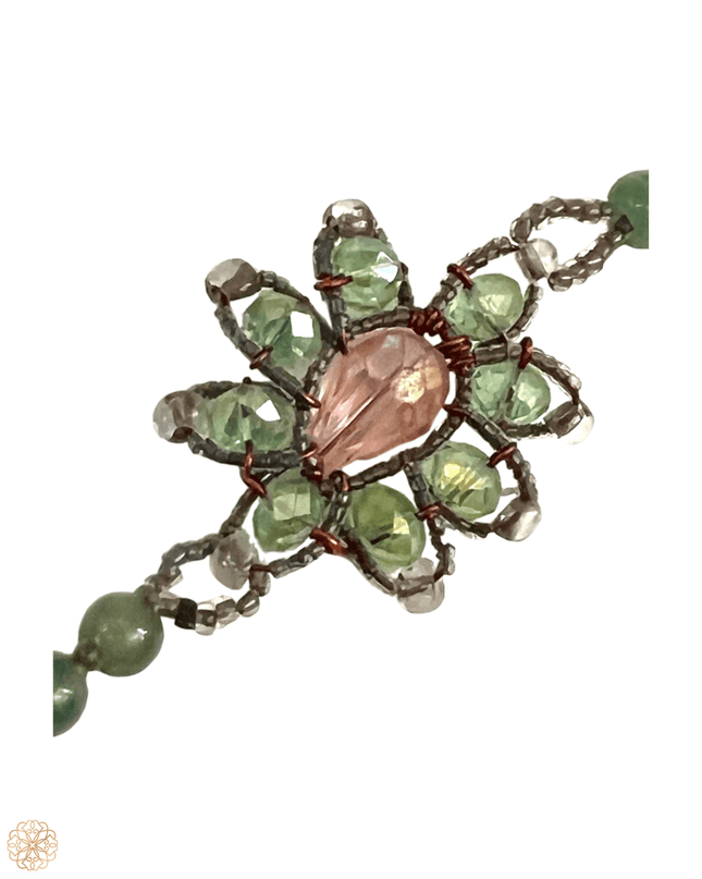 Evil eye jade necklace with crystals - Sundara Joon