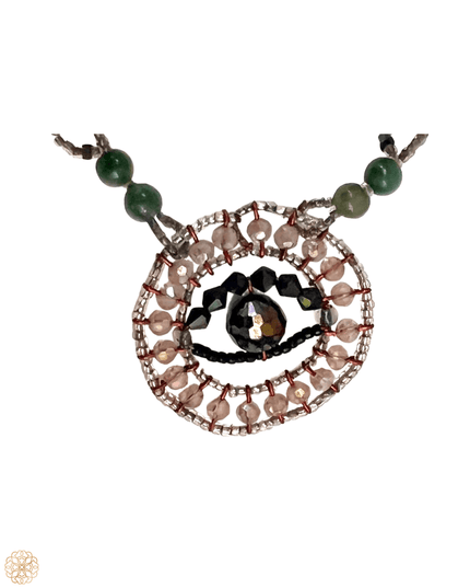 Evil eye jade necklace with crystals - Sundara Joon