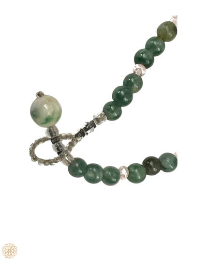 Evil eye jade necklace with crystals - Sundara Joon