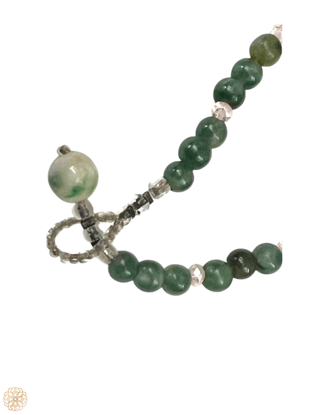 Evil eye jade necklace with crystals - Sundara Joon