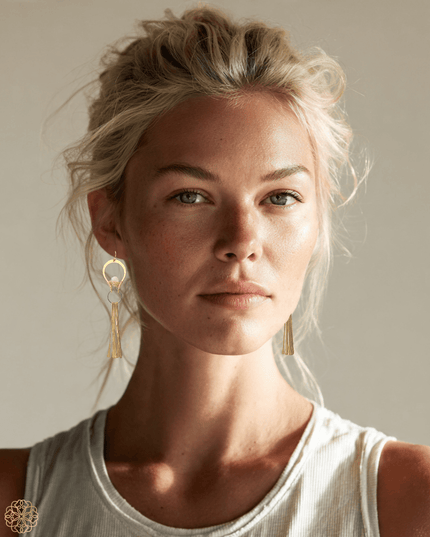 Fan inspired tribal earrings - Sundara Joon