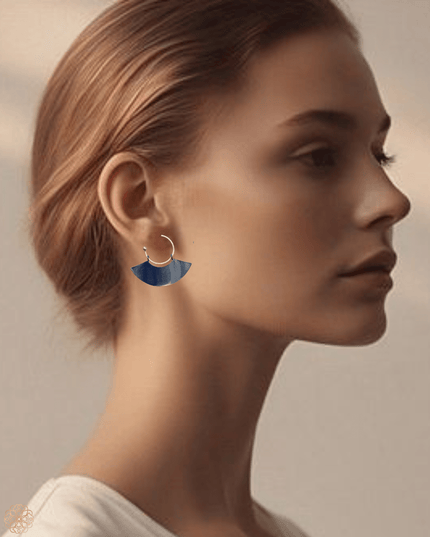 Fan shaped brass earrings - Sundara Joon