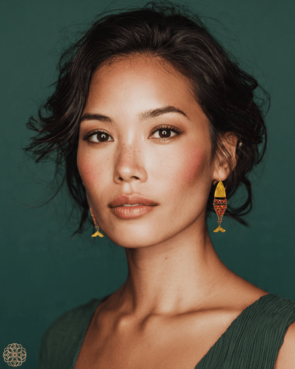 Feeling pesce beaded statement earrings - Sundara Joon
