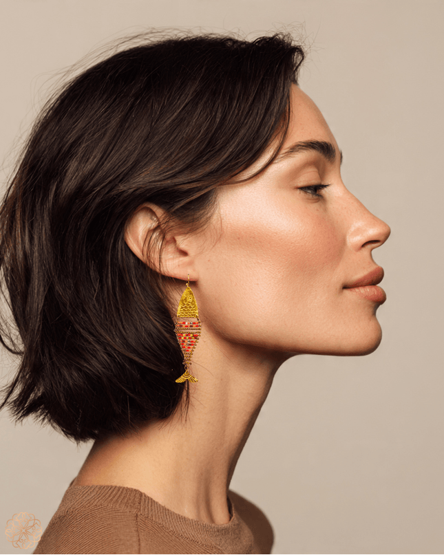 Feeling pesce beaded statement earrings - Sundara Joon