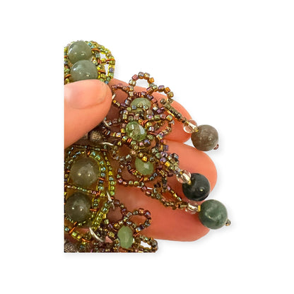 Floral choker length necklace with colorful gemstones - Sundara Joon