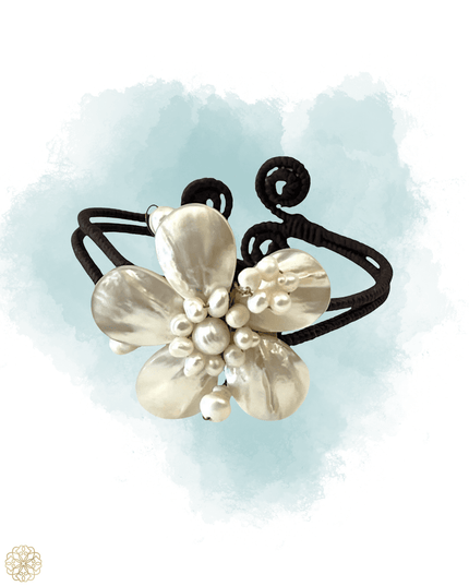 Floral designed cuff bracelet - Sundara Joon