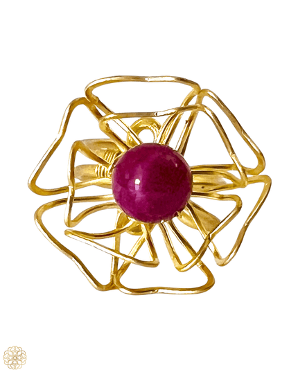 Floral inspired gemstone statement ring - Sundara Joon