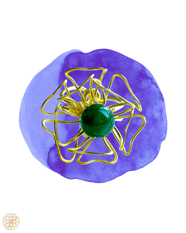 Floral inspired gemstone statement ring - Sundara Joon