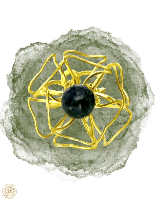 Floral inspired gemstone statement ring - Sundara Joon