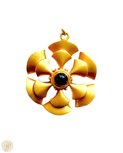Floral onyx drop earrings - Sundara Joon