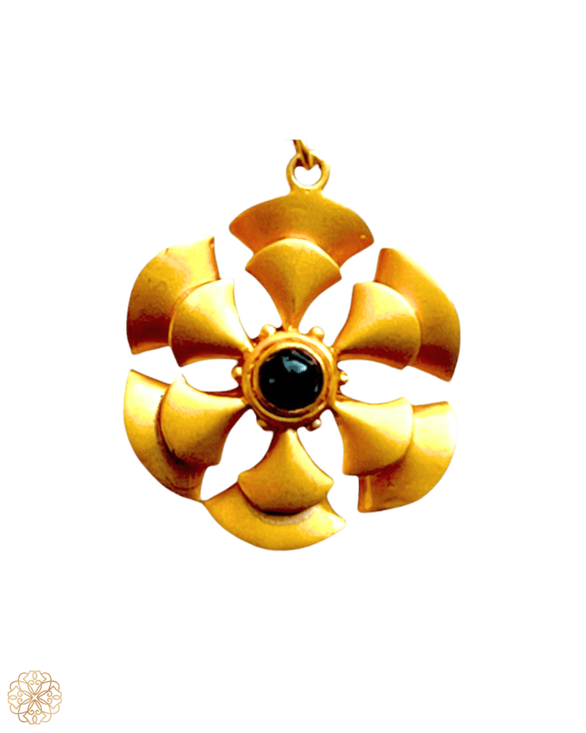 Floral onyx drop earrings - Sundara Joon