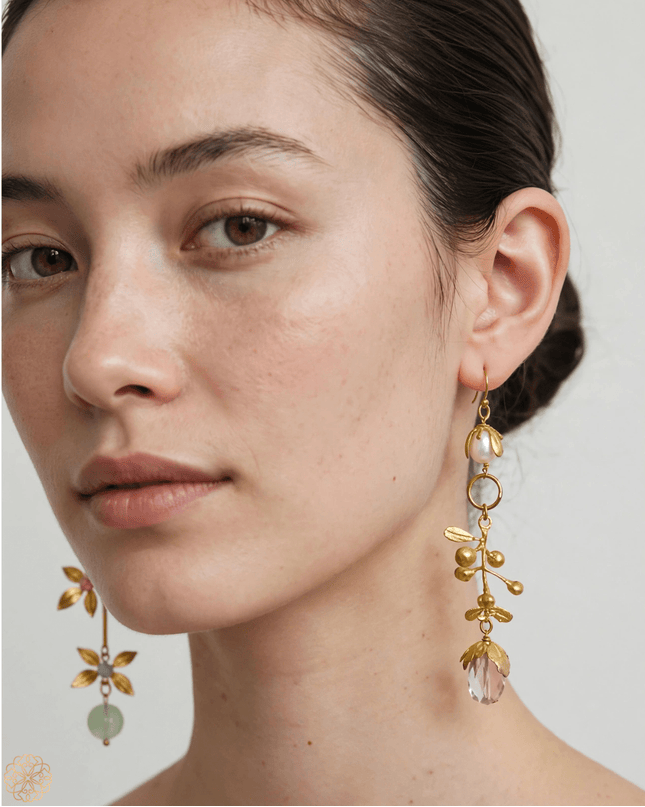 Floral tendril earrings - Sundara Joon