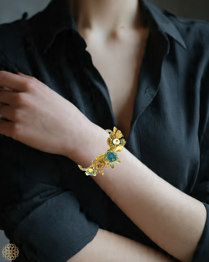 Colorful flower cuff for an elegant touch - Sundara Joon