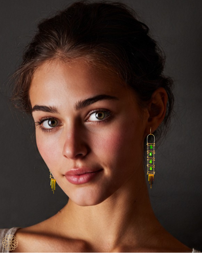 Beaded echelle earrings that pop with color and verve - Sundara Joon