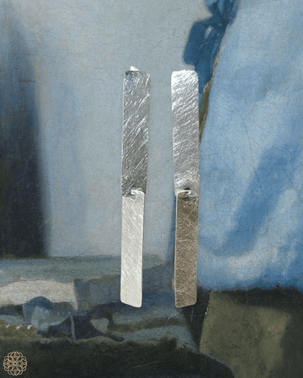 Geometric inspired silver earrings - Sundara Joon