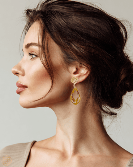 Geometric tear drop earrings - Sundara Joon