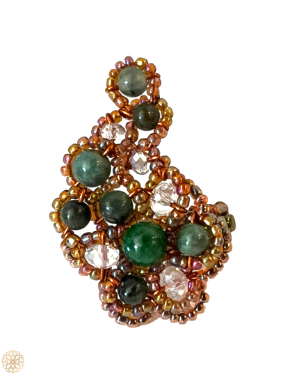 Green bubbles beaded elbaite ring - Sundara Joon