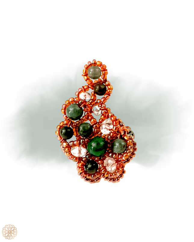 Green bubbles beaded elbaite ring - Sundara Joon