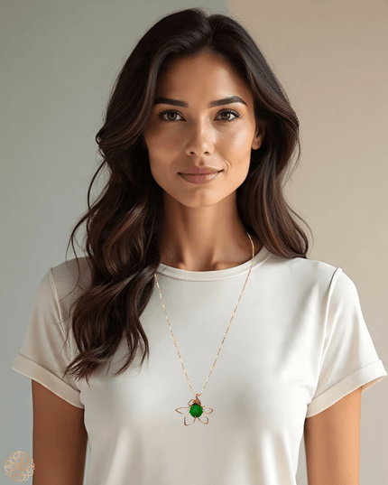 Green chalcedony blossom pendant necklace - Sundara Joon