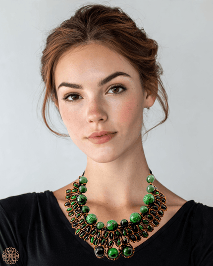 Green jade collar necklace - Sundara Joon
