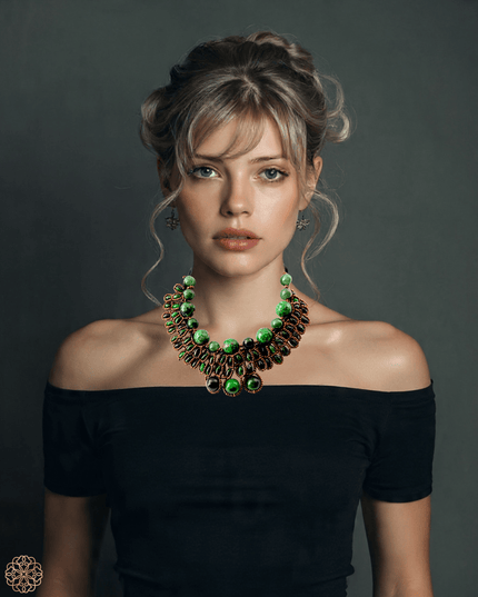 Green jade collar necklace - Sundara Joon