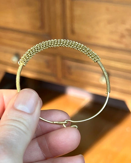 Handwoven Textural Brass Bracelet - Sundara Joon