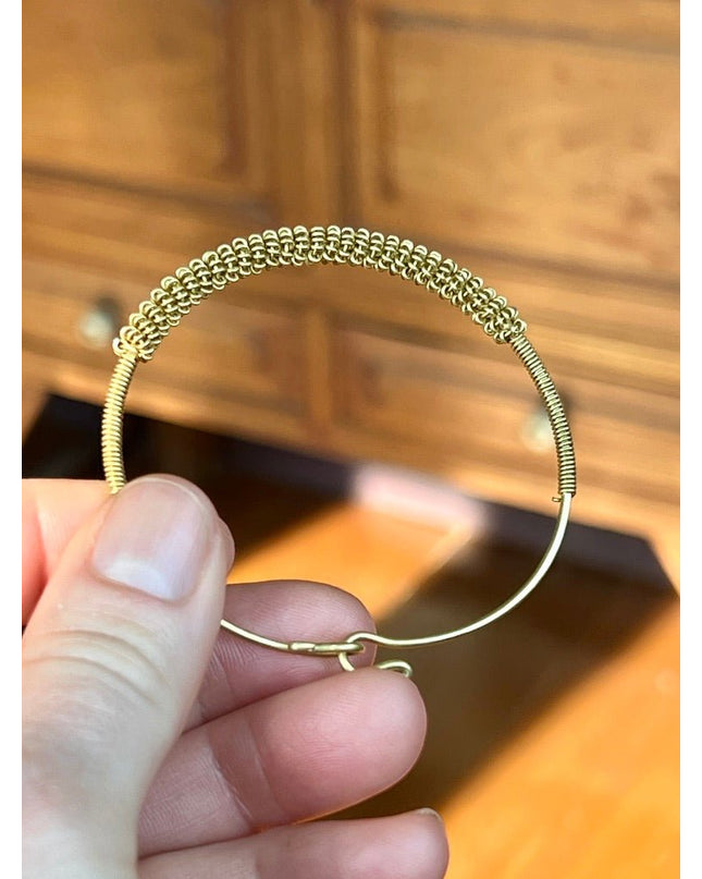 Handwoven Textural Brass Bracelet - Sundara Joon