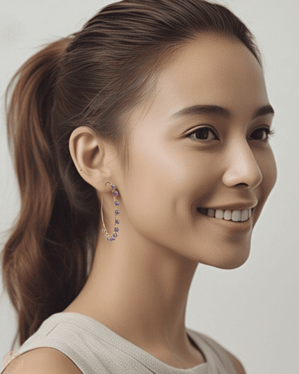 Hoops with colorful gemstones - Sundara Joon