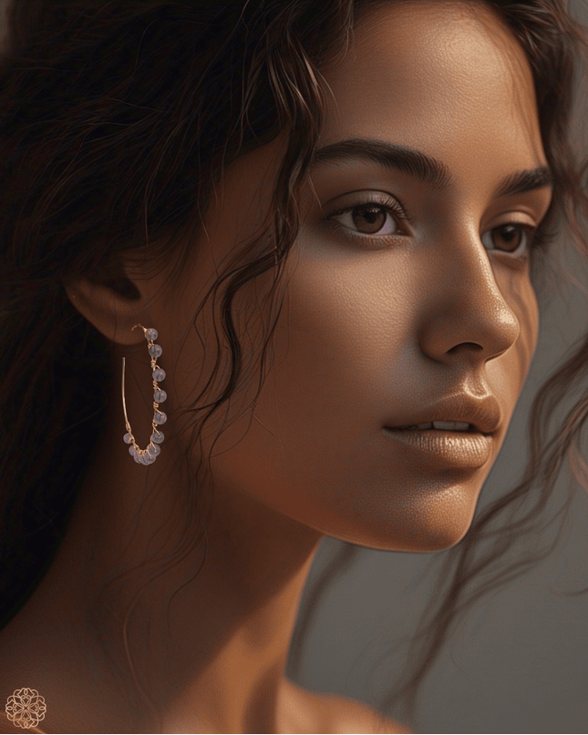 Hoops with colorful gemstones - Sundara Joon