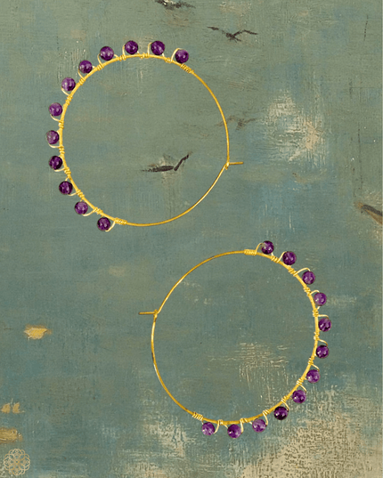 Hoops with colorful gemstones - Sundara Joon