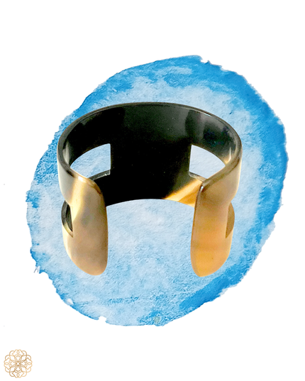 Brown earth tone cuff statement bracelet
