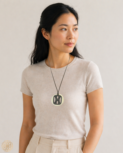 Bold Medallion Pendant | Colorful Artisan Horn Necklace | Sundara Joon