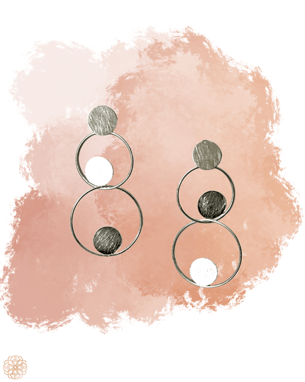 Interlocking circles sterling silver drop earrings - Sundara Joon
