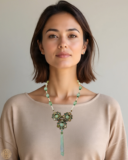 jade floral drop pendant for exceptional design - Sundara Joon
