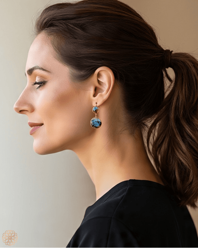 Labradorite drop statement earrings - Sundara Joon